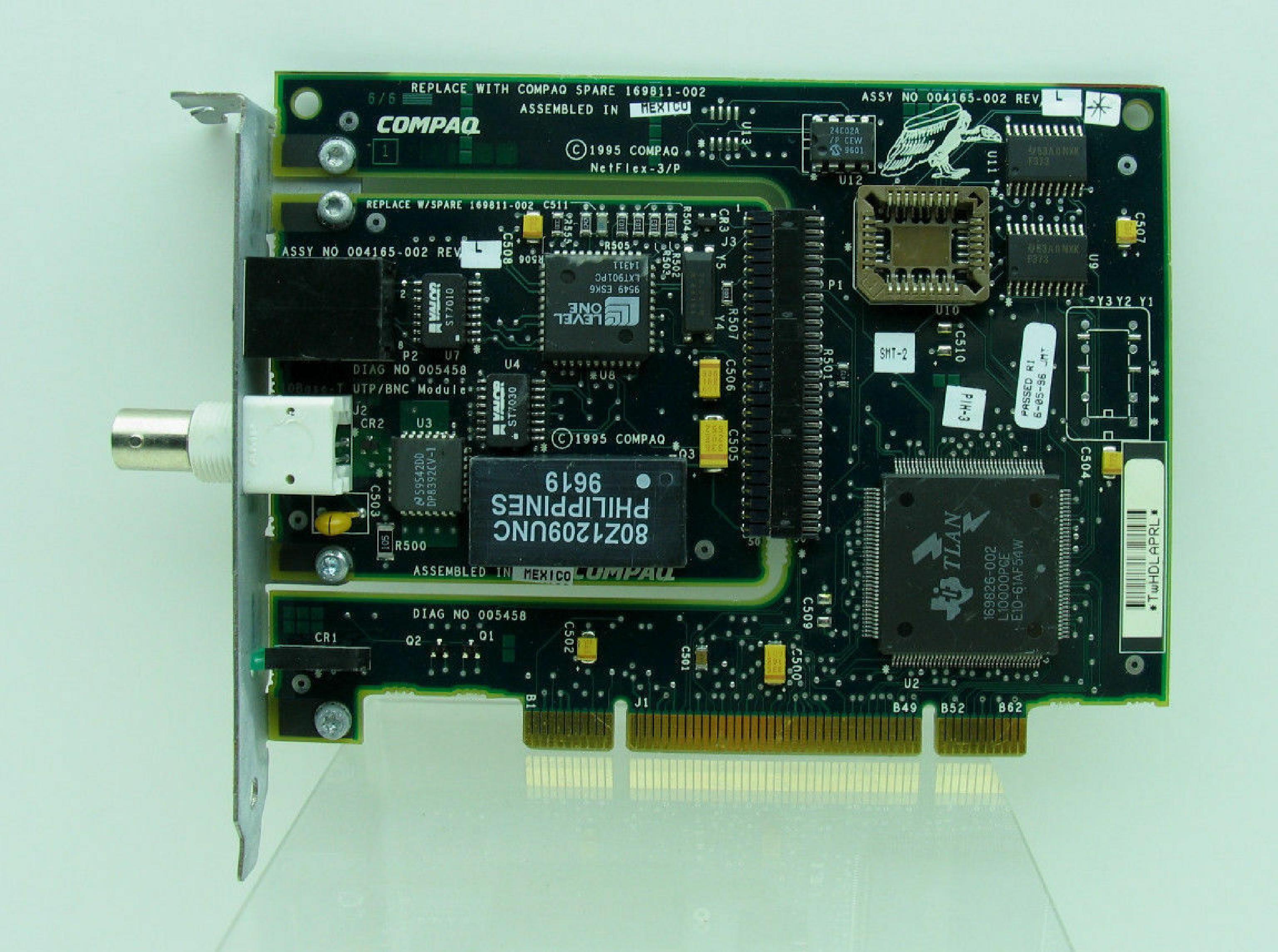 COMPAQ / HEWLETT PACKARD / HP 169811-002 CONTROLLER SERVER NETFLEX 3/P PCI PROLIANT