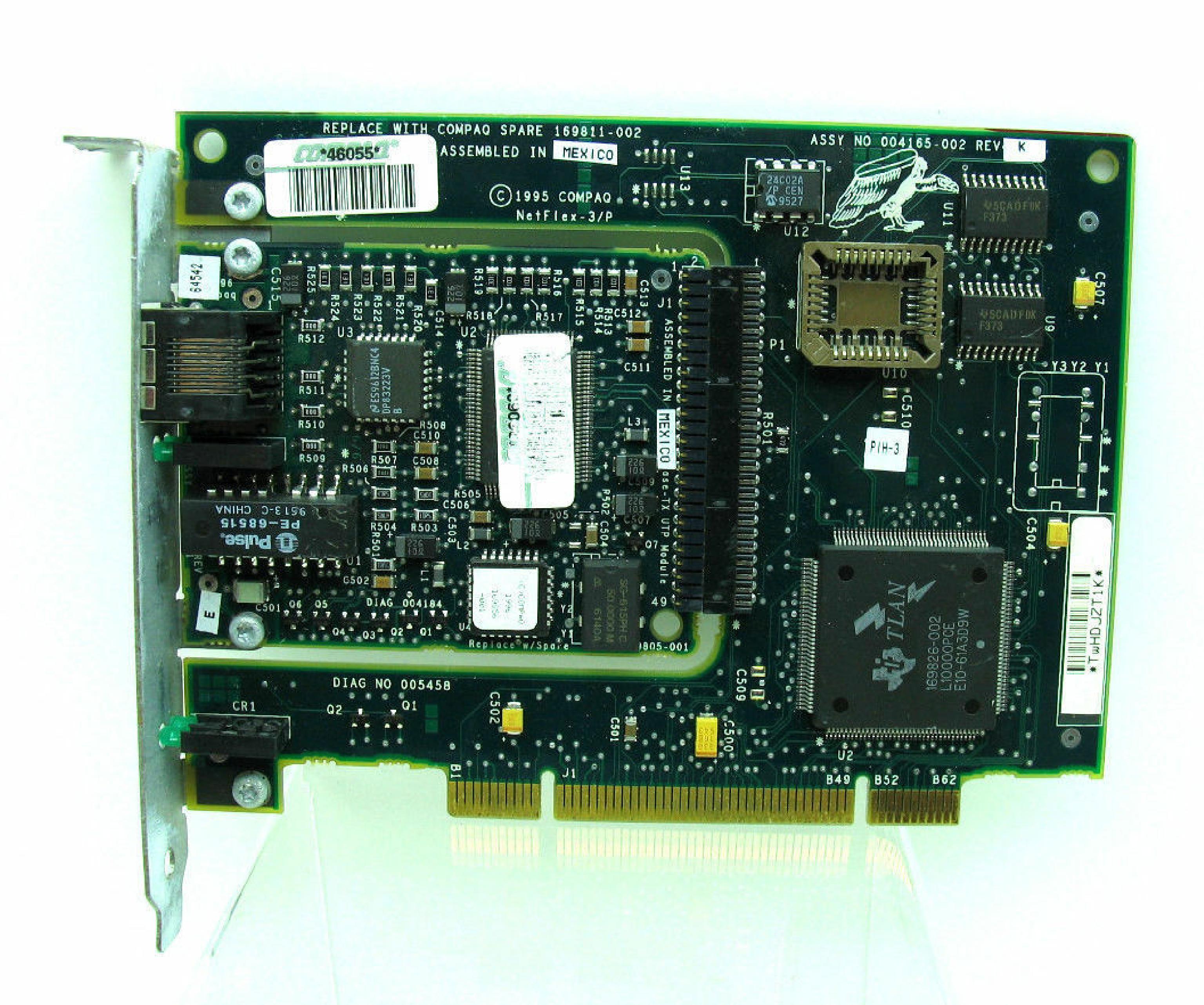 COMPAQ / HEWLETT PACKARD / HP 169811-002 CONTROLLER SERVER NETFLEX 3/P PCI PROLIANT