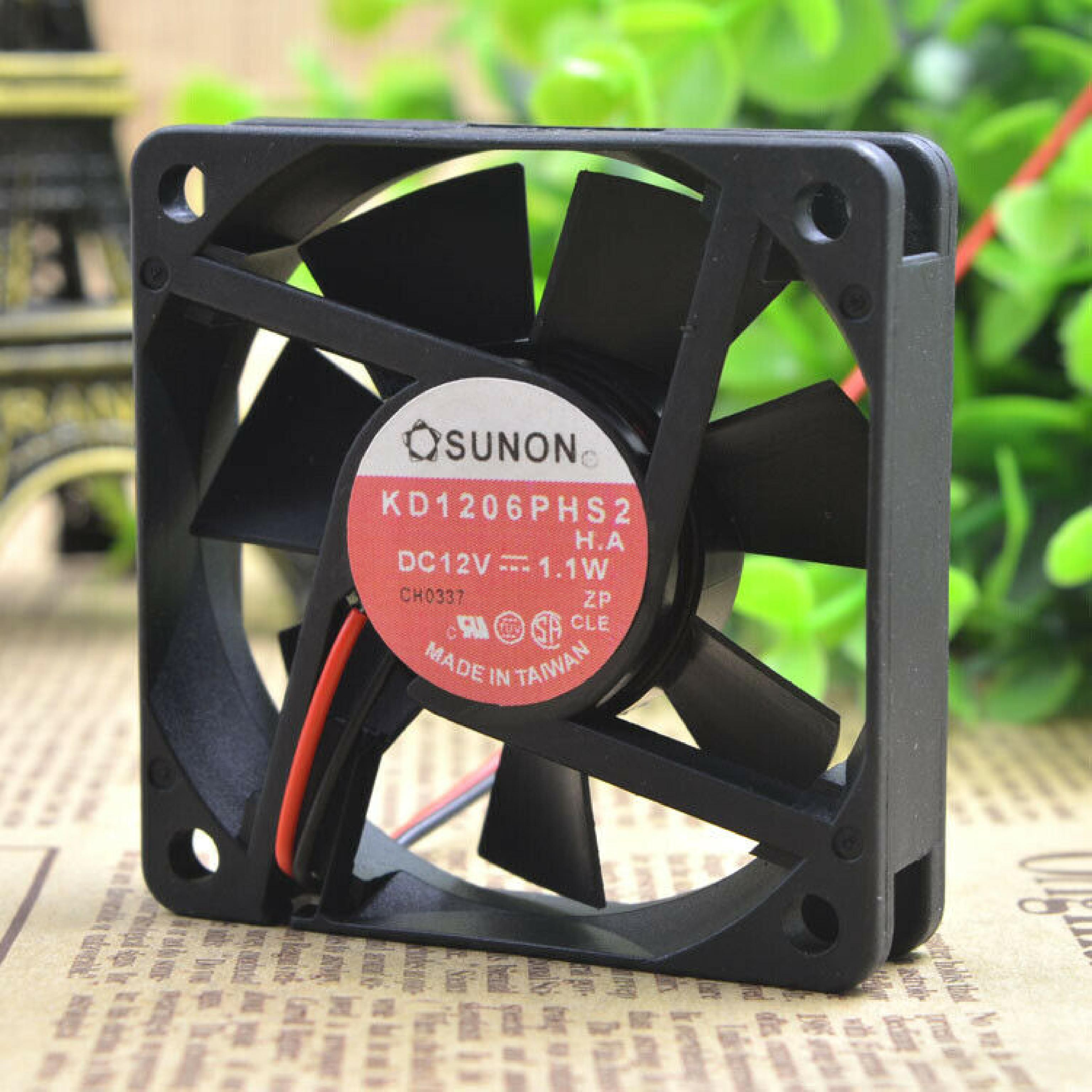 SUNON KD1206PHS2 FAN 60X60X15MM 12VDC 1.1WATT 60MM X 16MM 1.9WATT