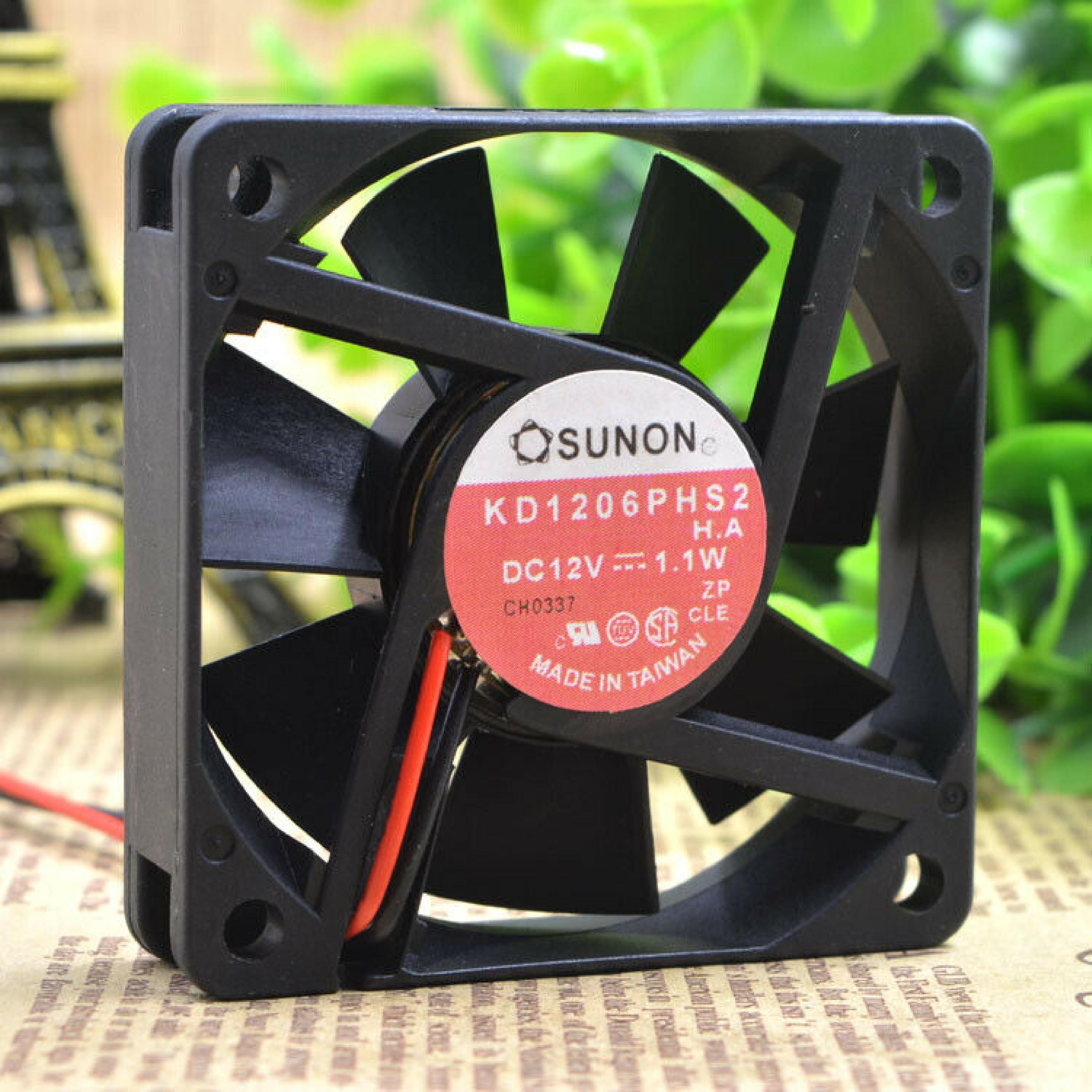 SUNON KD1206PHS2 FAN 60X60X15MM 12VDC 1.1WATT 60MM X 16MM 1.9WATT