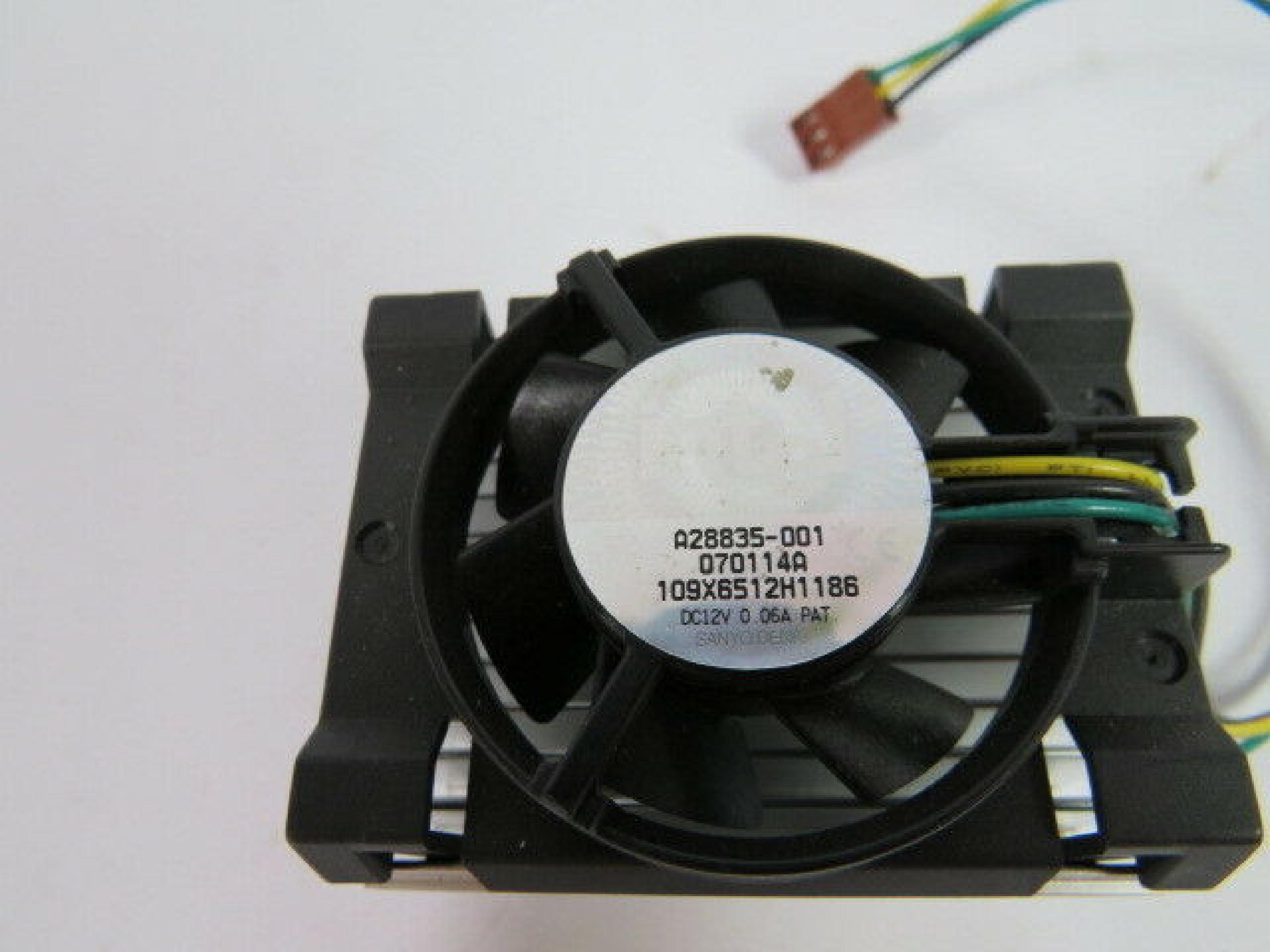 INTEL A28835-001 HEATSINK FAN ASSY. 12VDC .06A 3-WIRE ONLY 3PIN