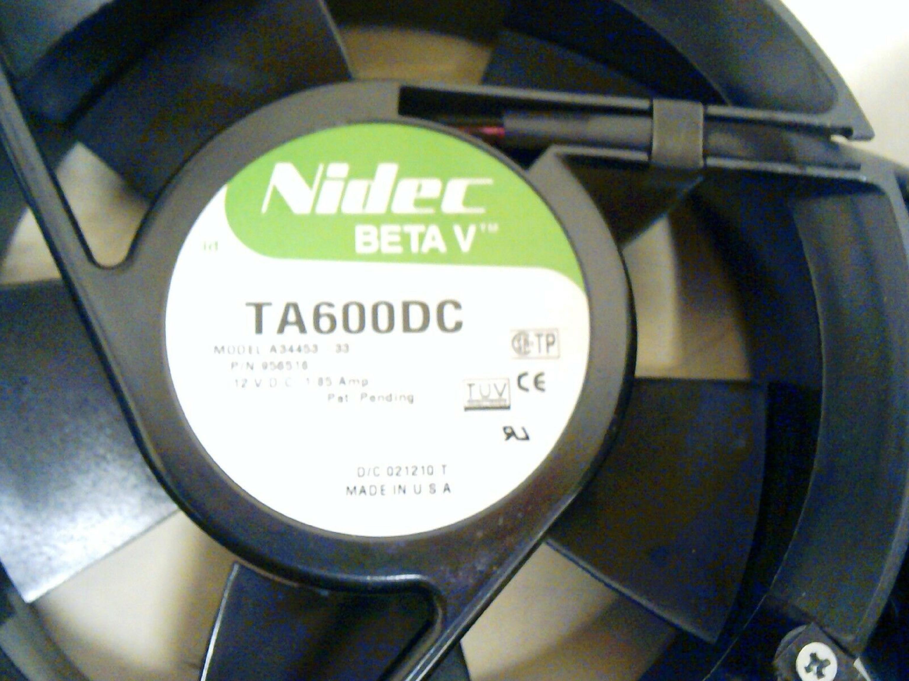 NIDEC / BETA 956516 FAN 2'X6INCH (ROUND FAN) 12VDC 1.85AMP