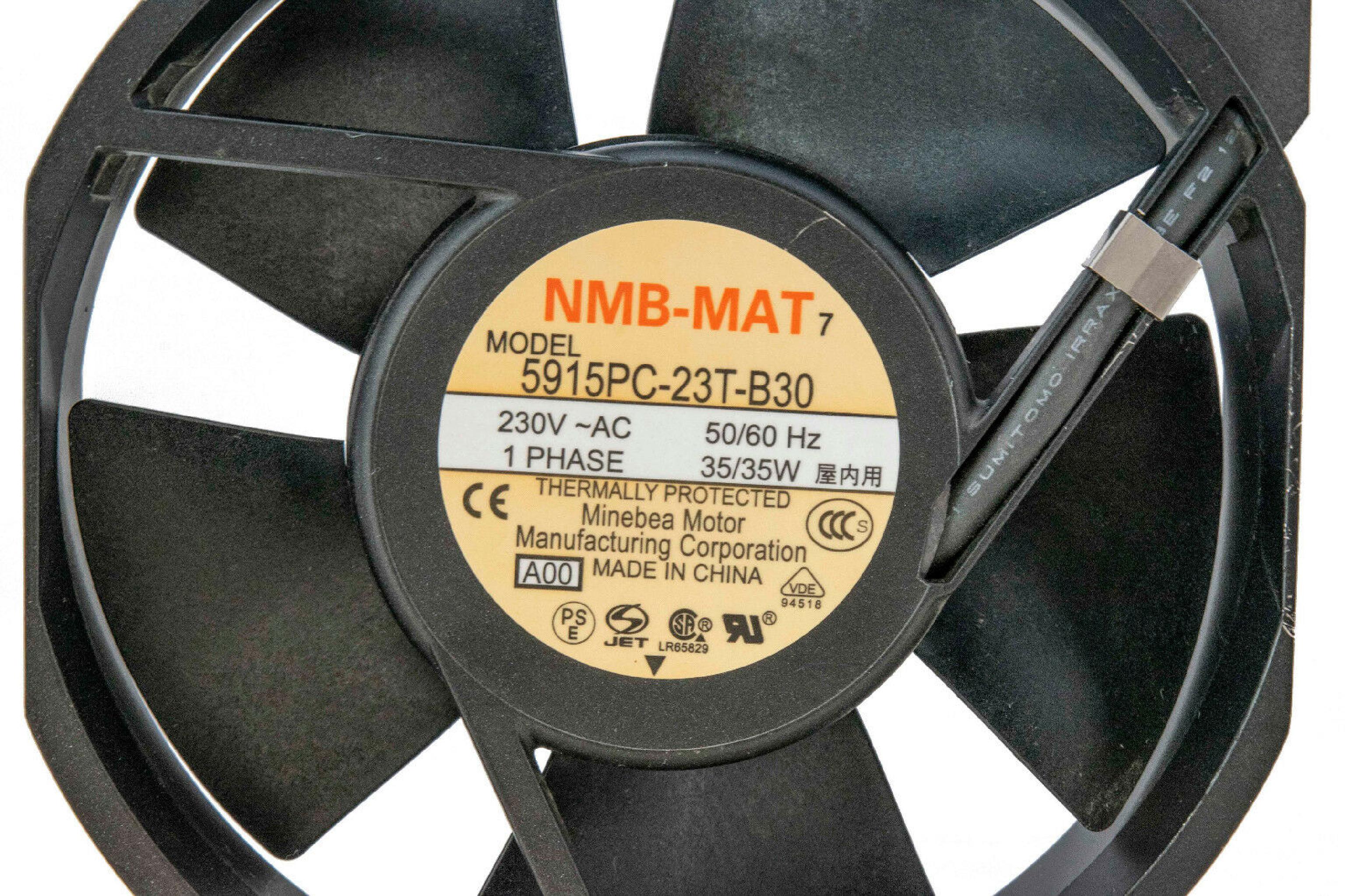 NMB 5915PC-23T-B30 FAN 230V AC 1 PHASE 35/35W 172MM L X 150MM H X 38MM