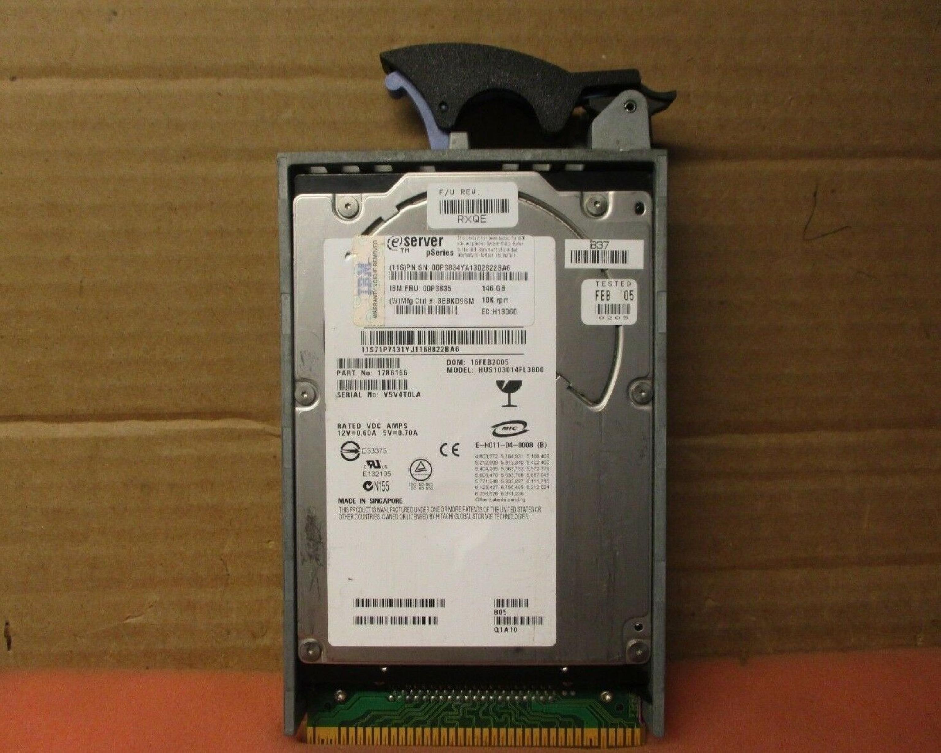 IBM HUS103014FL3800 146.8GB SCSI HITACHI ULTRASTAR 10K300 U320 SCA 10K RPM 80PIN 3.5INCH