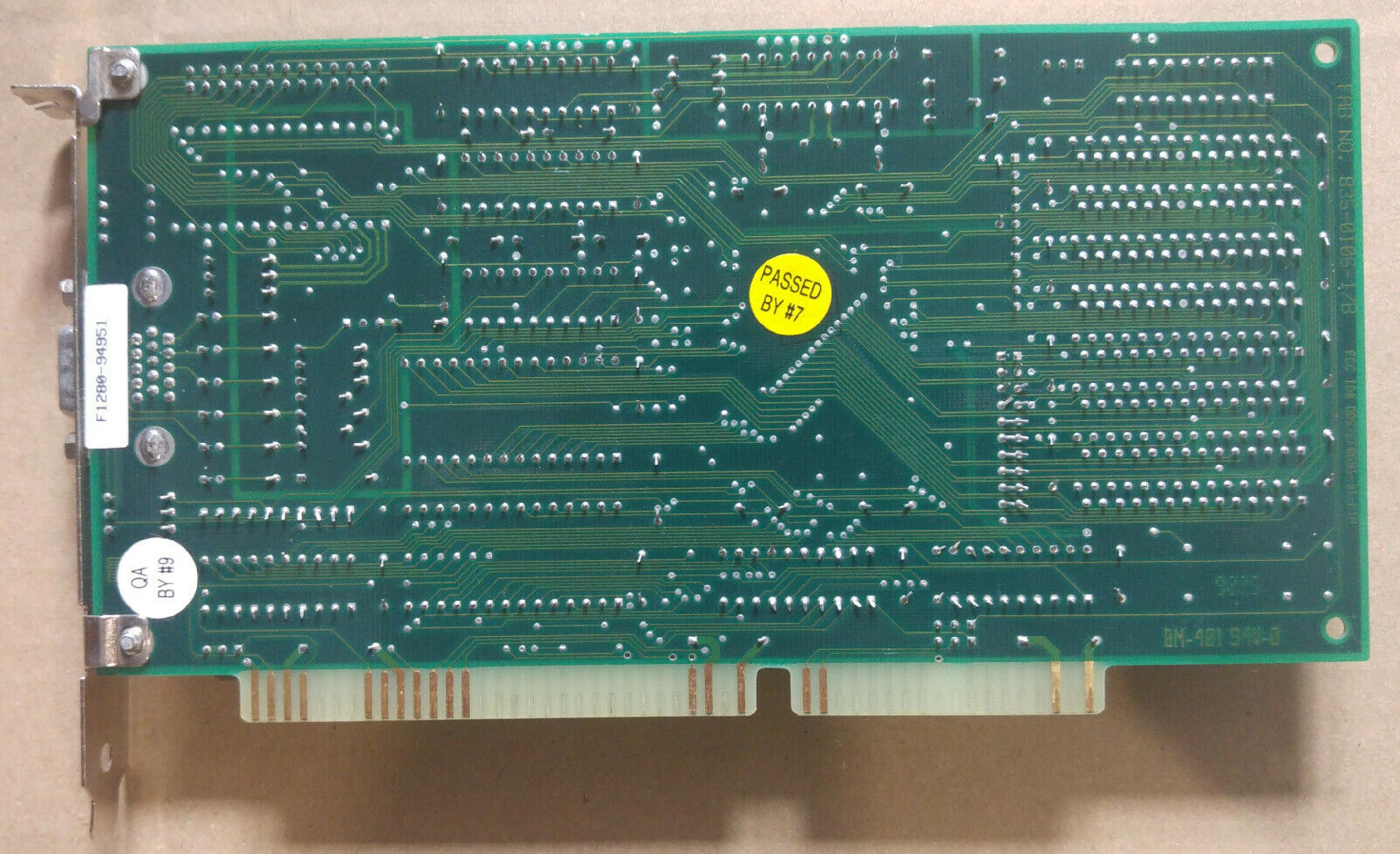 ORCHID ORCHID FAHRENHEIT 1280 830-0112-6 FAHRENHEIT 1280 ISA VINTAGE VIDEO CARD