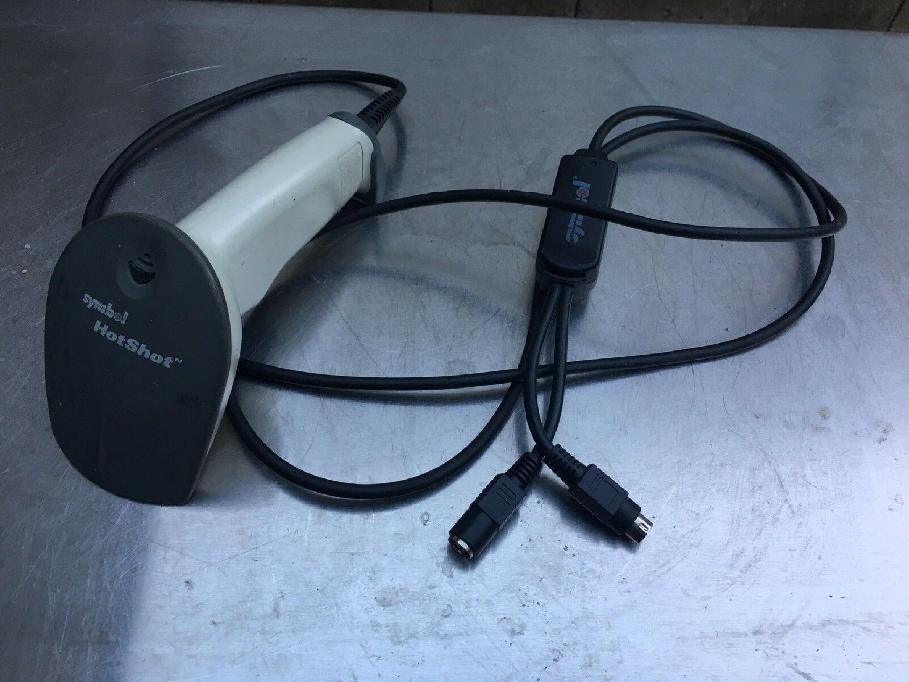 SYMBOL LS2106 HOTSHOT HAND HELD BARCODE SCANNER MODEL LS2106-I000 WITH CABLES