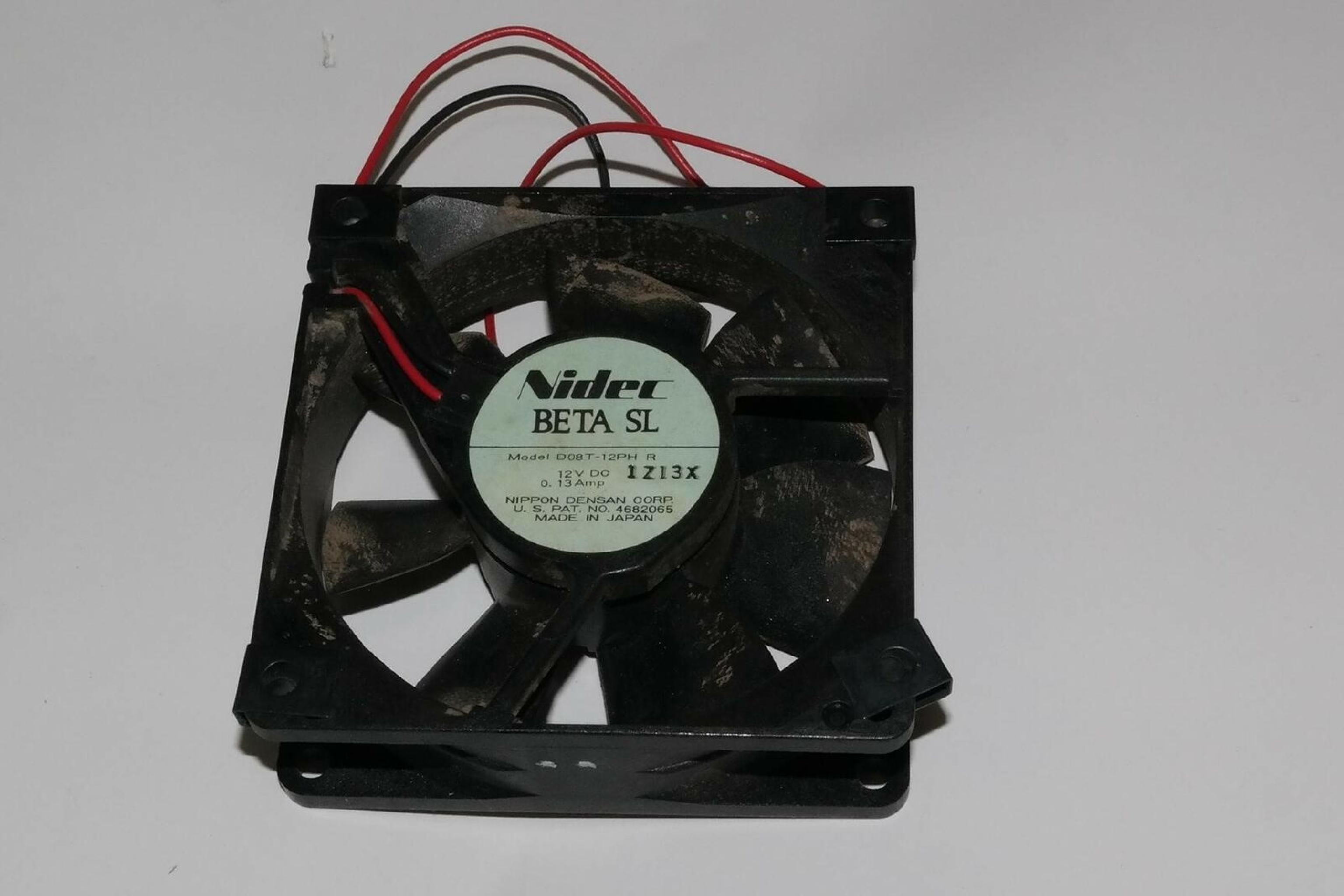 NIDEC / BETA / NIDEC D08T-12PH R FAN SL 80MM AXIAL COOLING 12V BY 25MM 12VDC .13AMP 2 WIRE