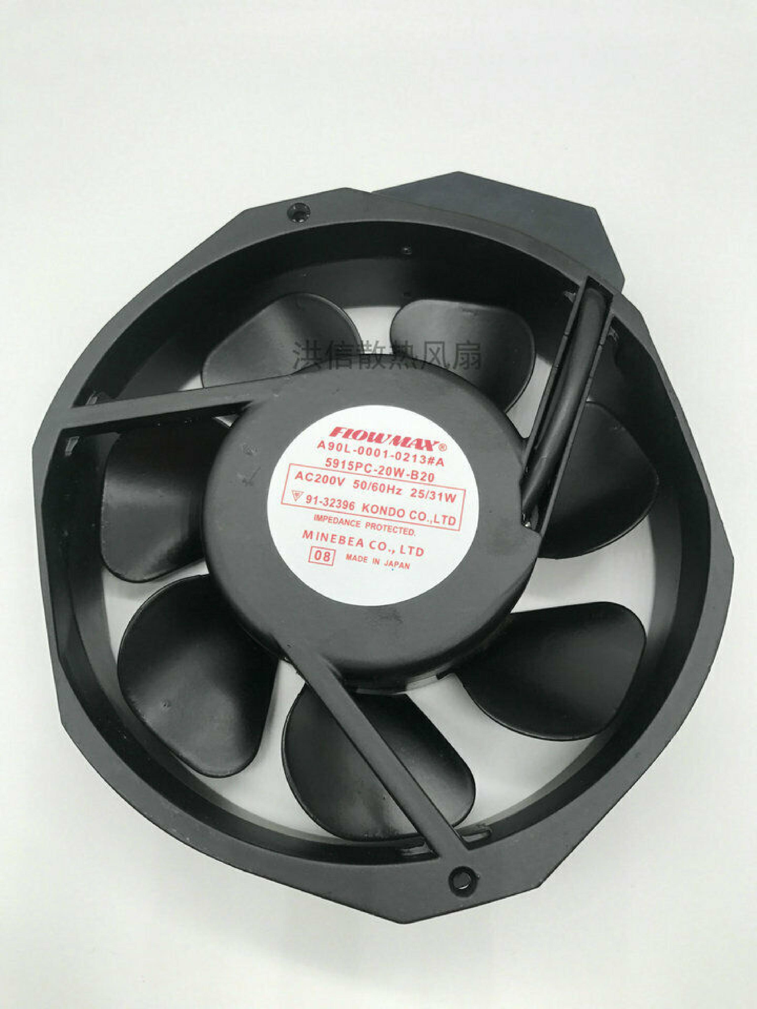 FLOWMAX 5915PC-20W-B20 GE FANUC COOLING FAN AC200V 50/60HZ 25/28W