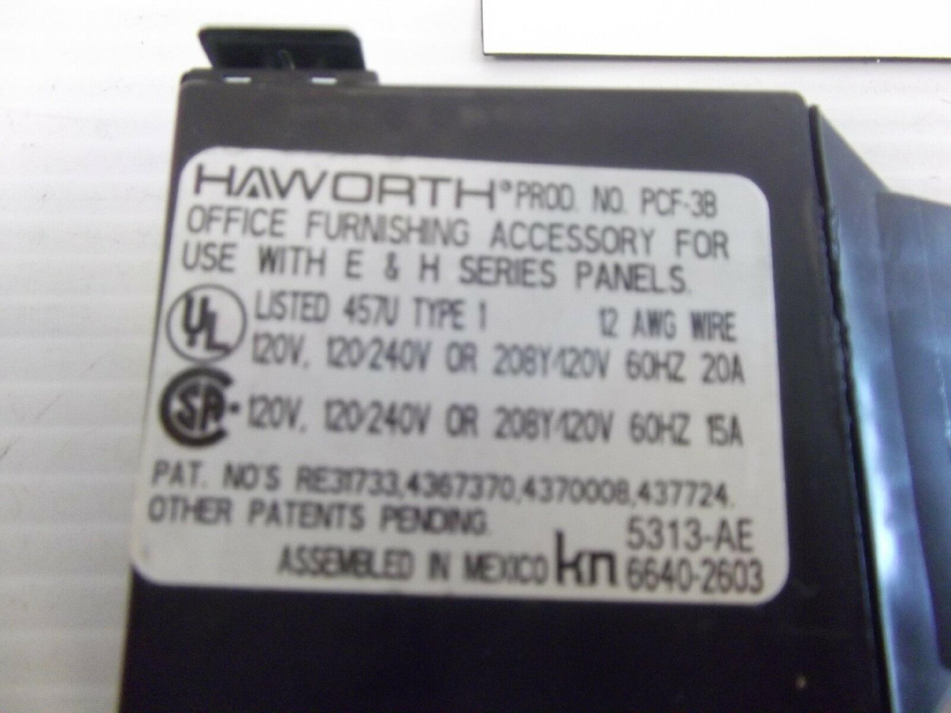 HAWORTH PCF-3B 8 INCHES CABLE FOR C E F G W SERIES PANELS P/N PCSS-3B 6640-4801