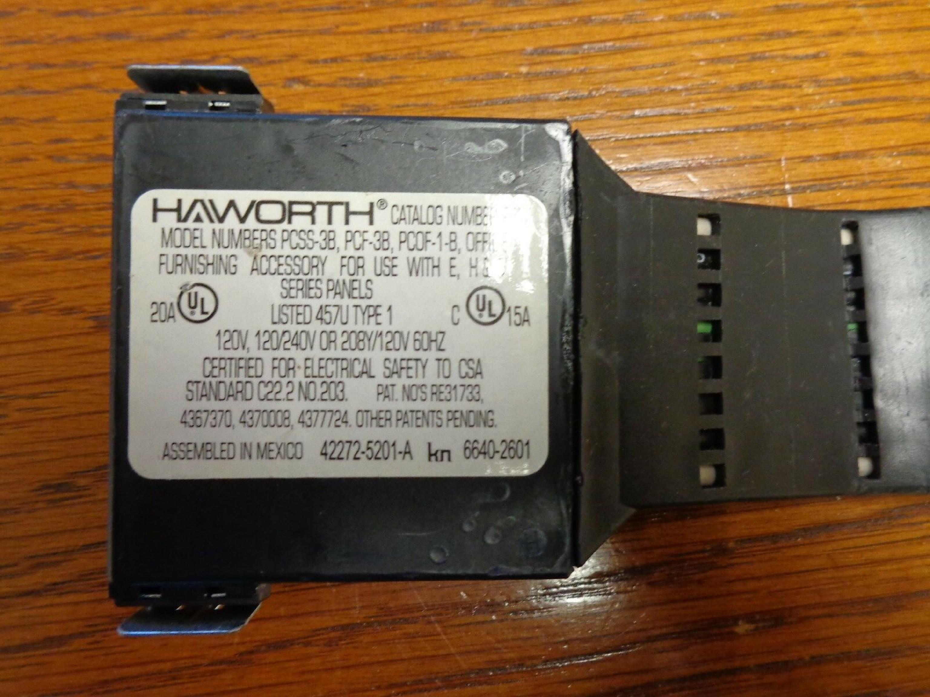 HAWORTH PCOF-1-B 8 INCHES CABLE FOR C E F G W SERIES PANELS P/N PCSS-3B 6640-4801