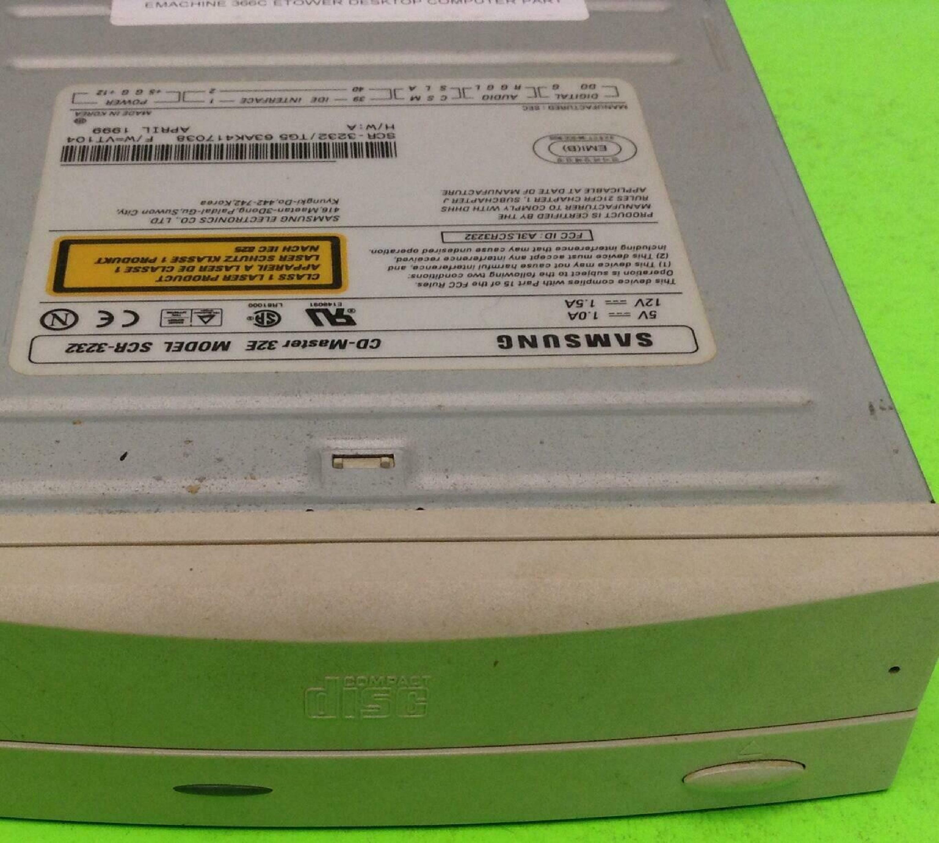 SAMSUNG SCR-3232 CD-MASTER 32E 32X INTERNAL DESKTOP IDE CD-ROM DISK DRIVE