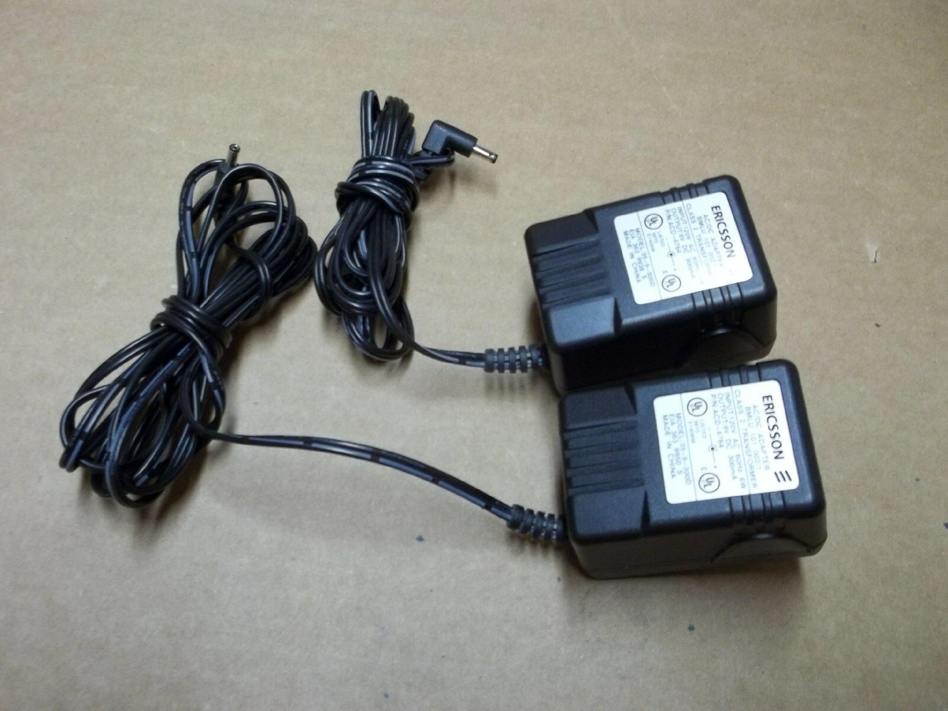 ERICSSON 35-9-300D A/C POWER SUPPLY ADAPTER 120VAC 60HZ 6W 9VDC 300MA