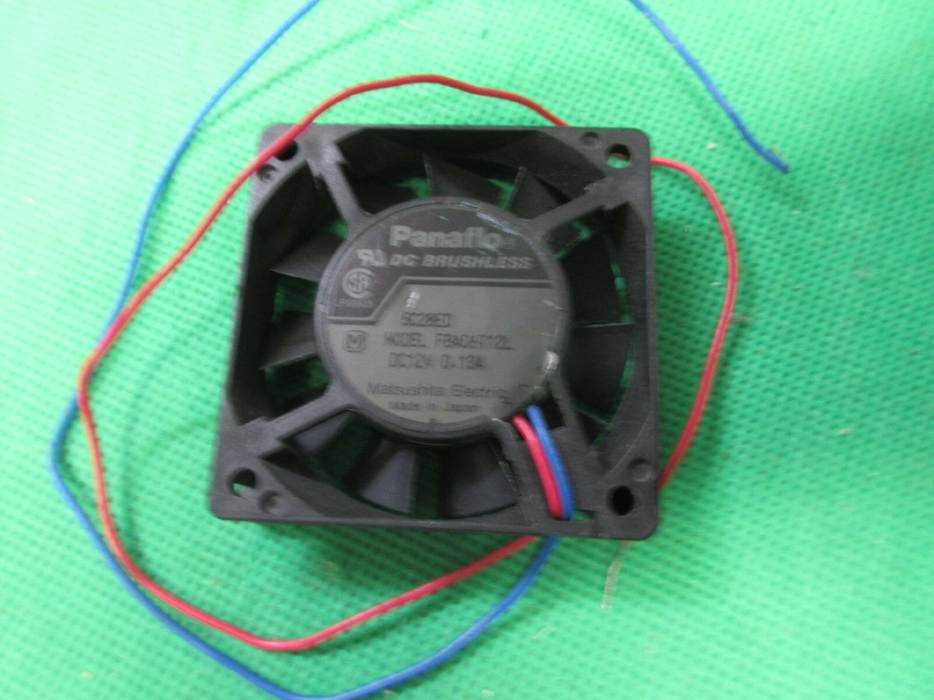 PANAFLO FBA06T12L FAN DC 12V 0.13A 60X60X15MM 2WIRE 145MM CUT WIRES