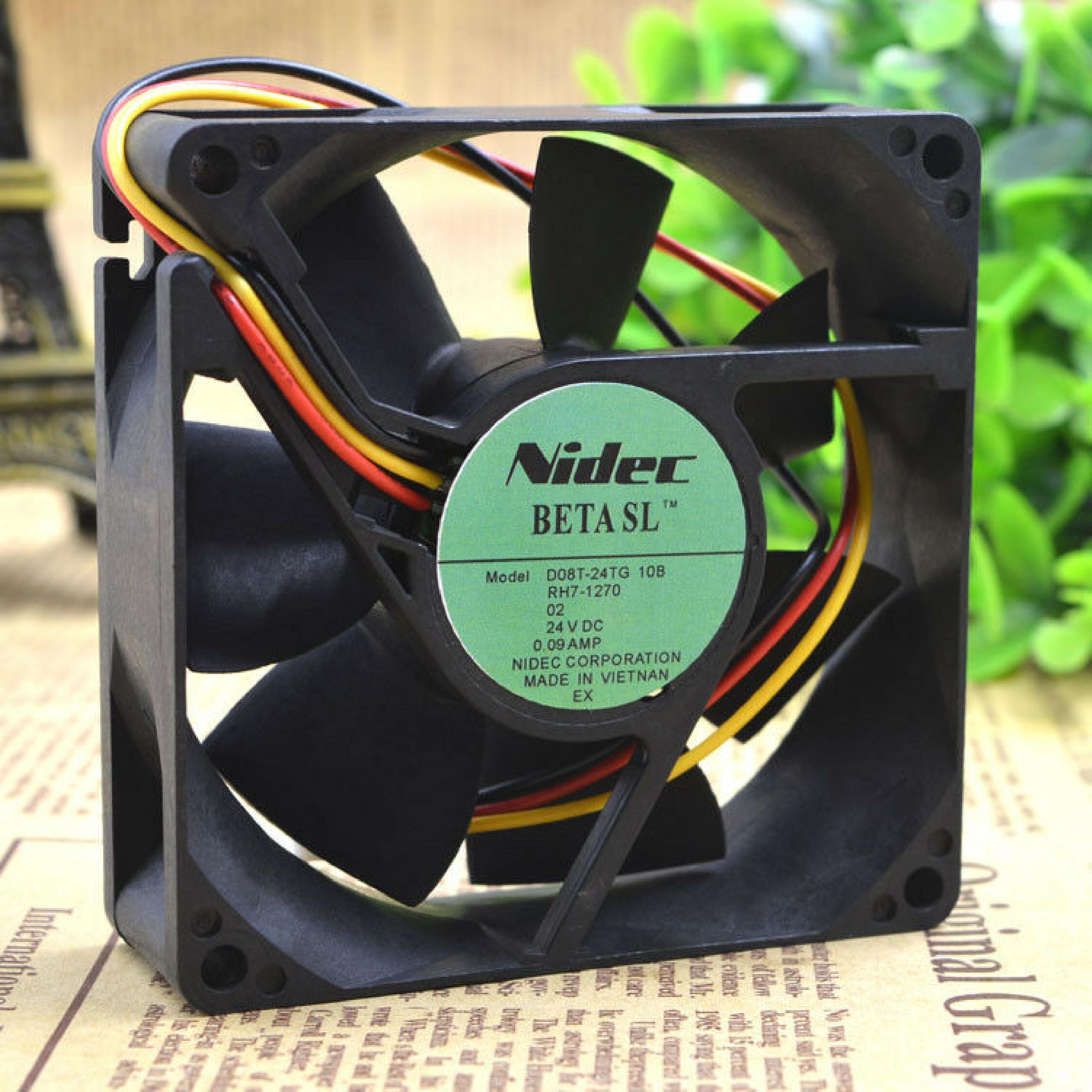 NIDEC D08T-24TG 60MM CASE FAN 2-PIN 24V DC 0.08A CUT WIRES