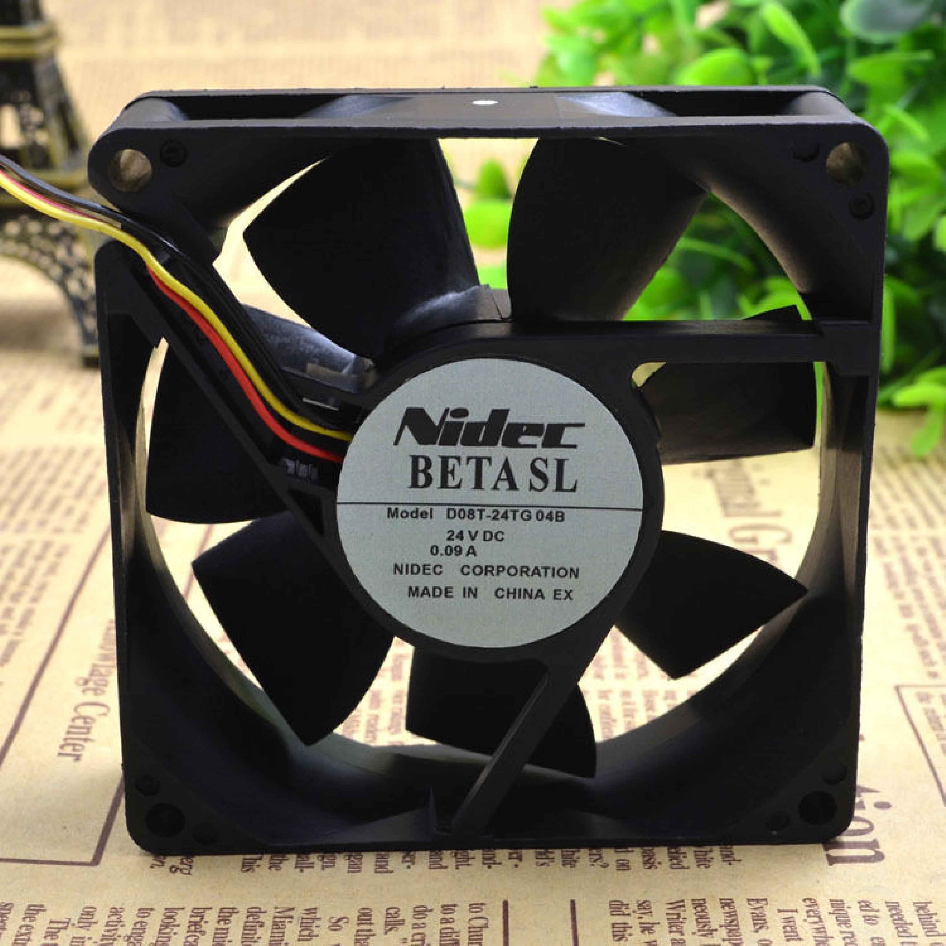NIDEC D08T-24TG 60MM CASE FAN 2-PIN 24V DC 0.08A CUT WIRES