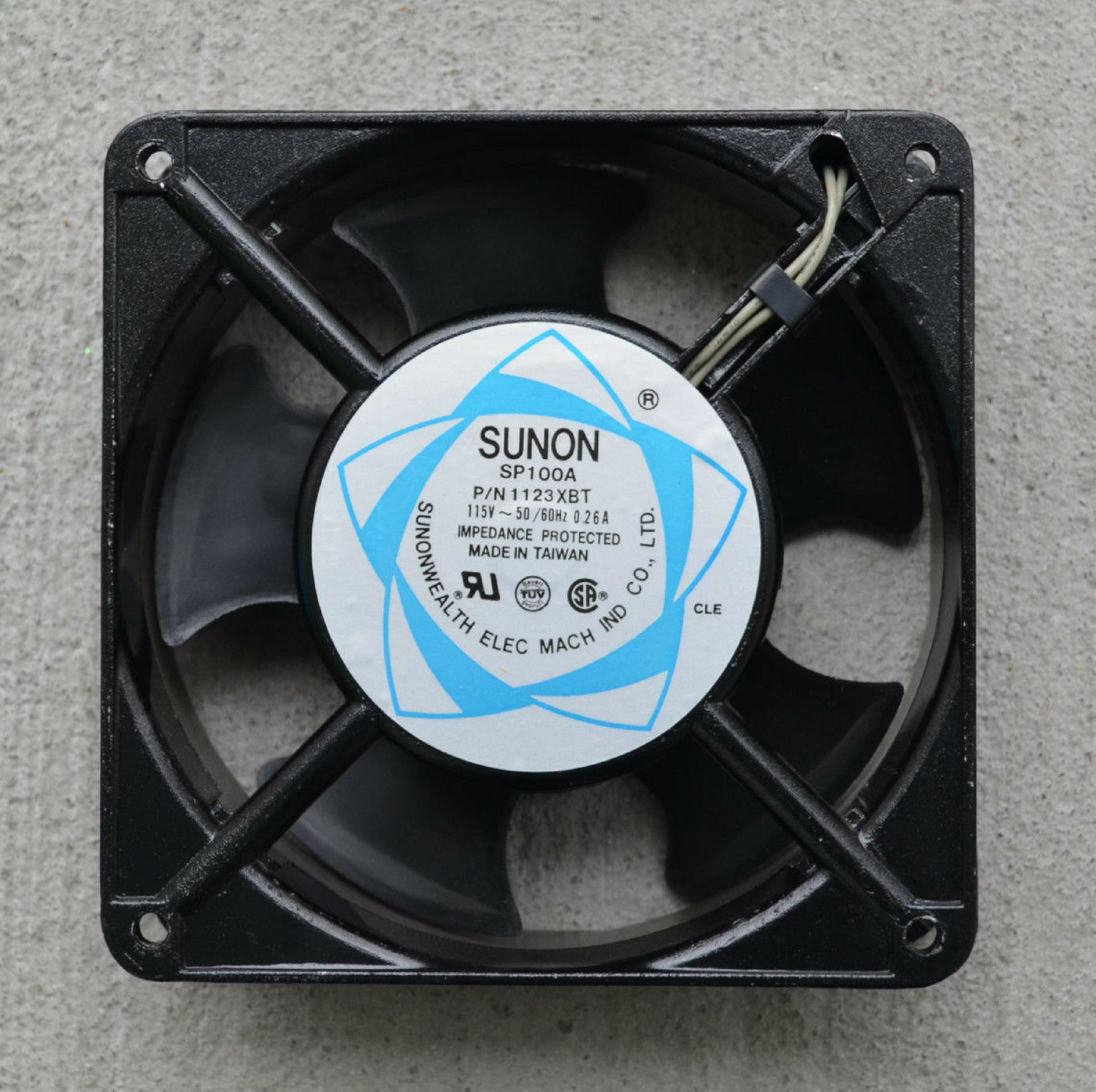 SUNON SP100A TUBEAXIAL FAN 115VAC 117 CFM 120 X 120 X 38MM