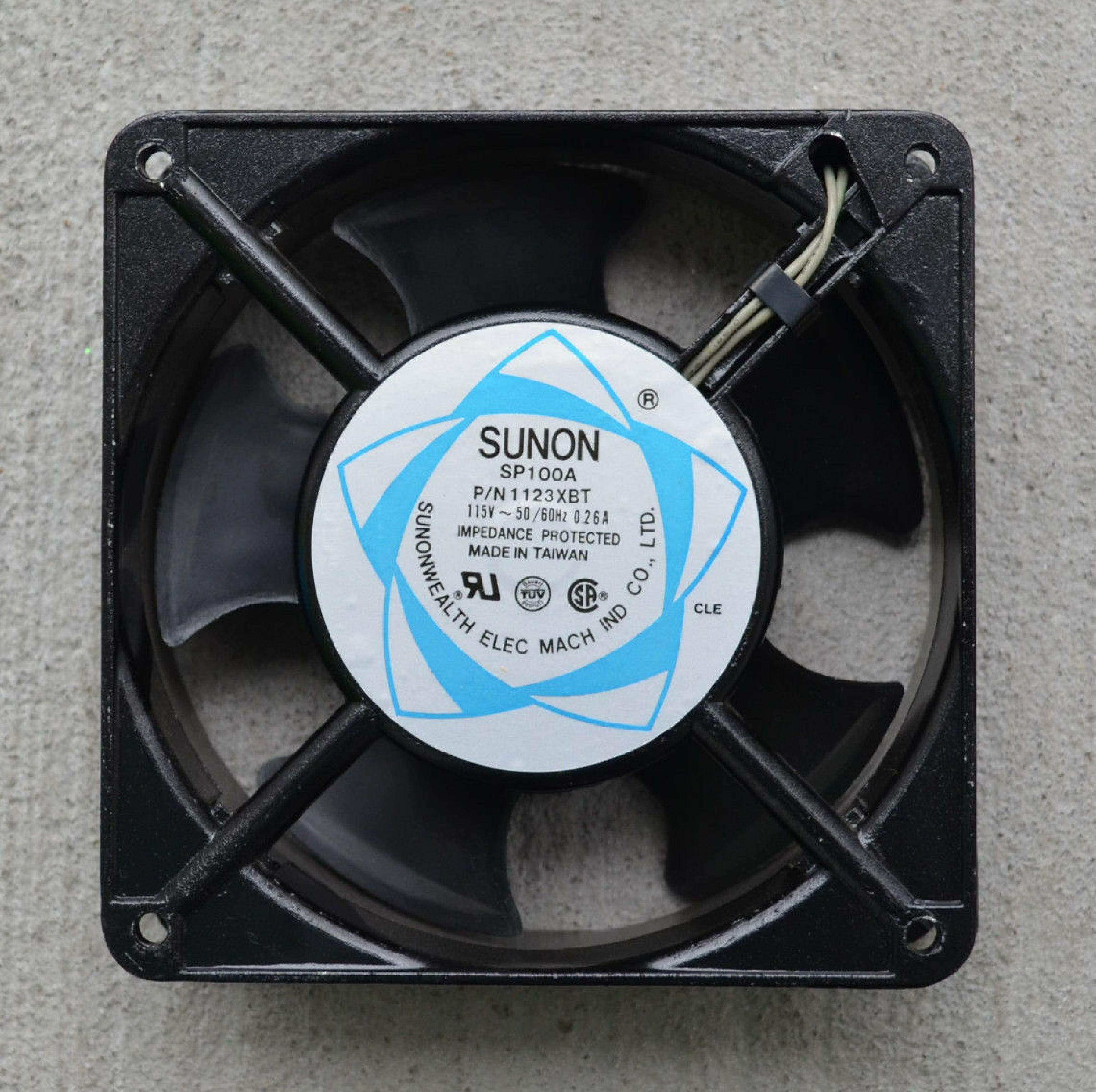 SUNON 1123XBT TUBEAXIAL FAN 115VAC 117 CFM 120 X 120 X 38MM