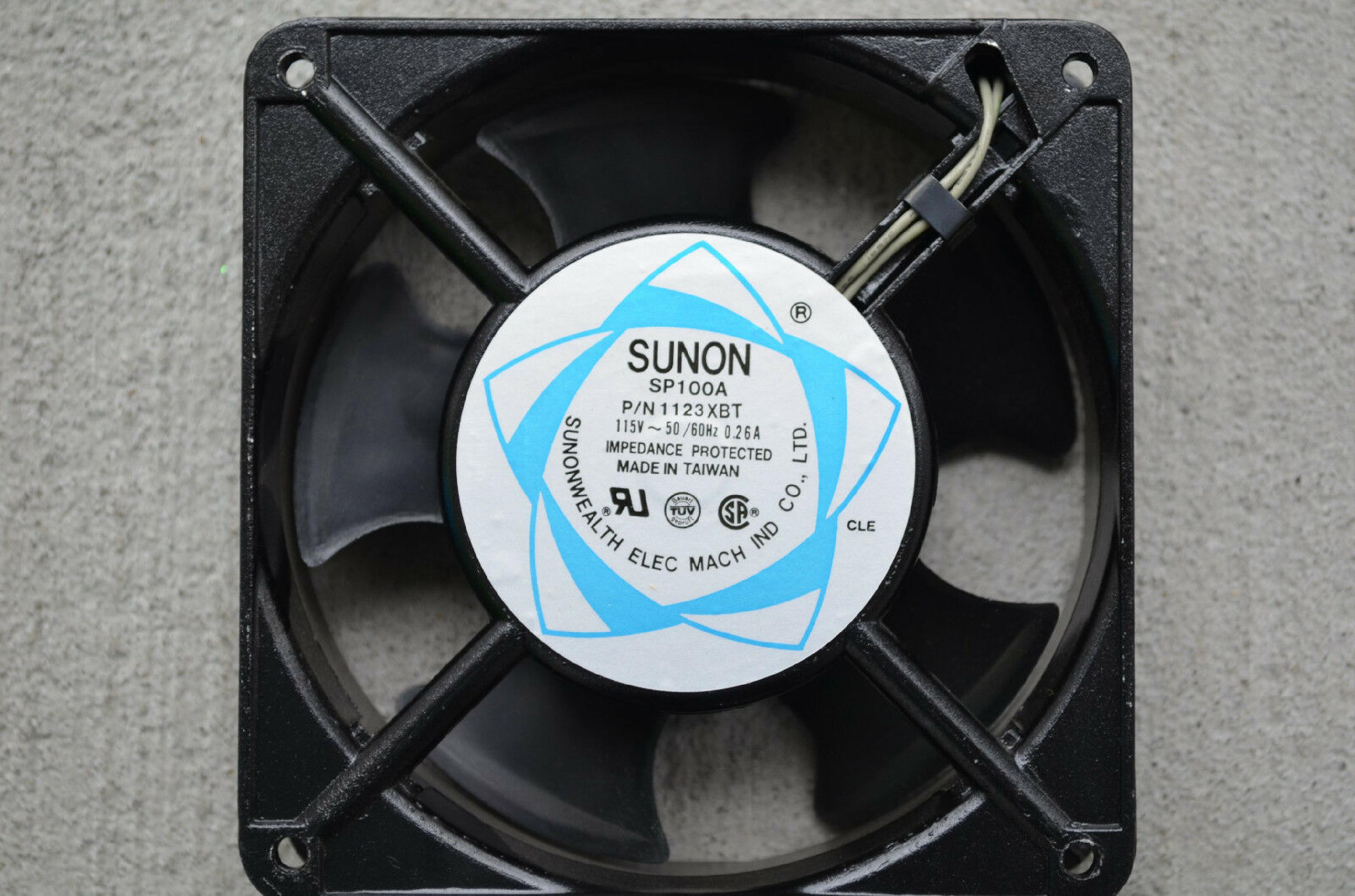 SUNON 1123XBT TUBEAXIAL FAN 115VAC 117 CFM 120 X 120 X 38MM