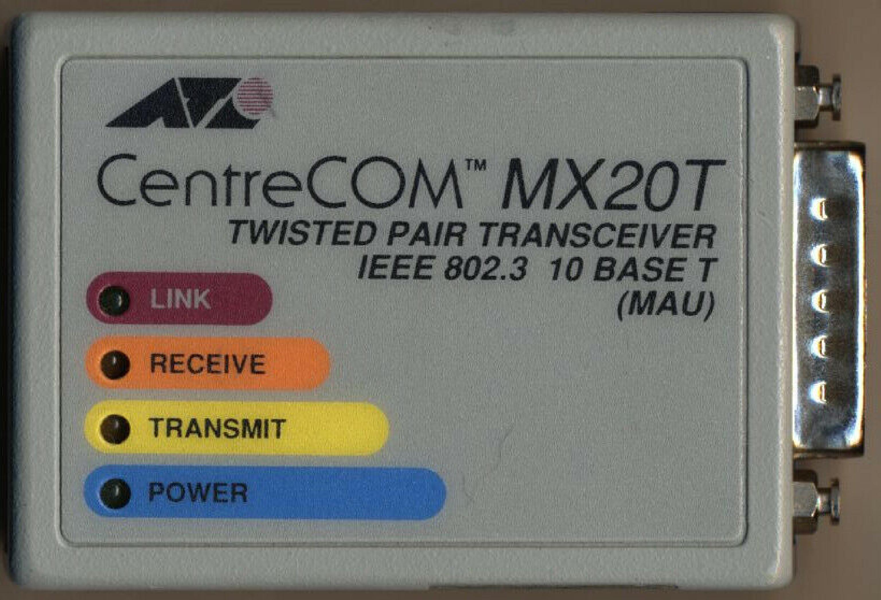 ALLIED TELESYSTEMS MX20T ALLIED TELESYN CENTRECOM TP TRANSCEIVER