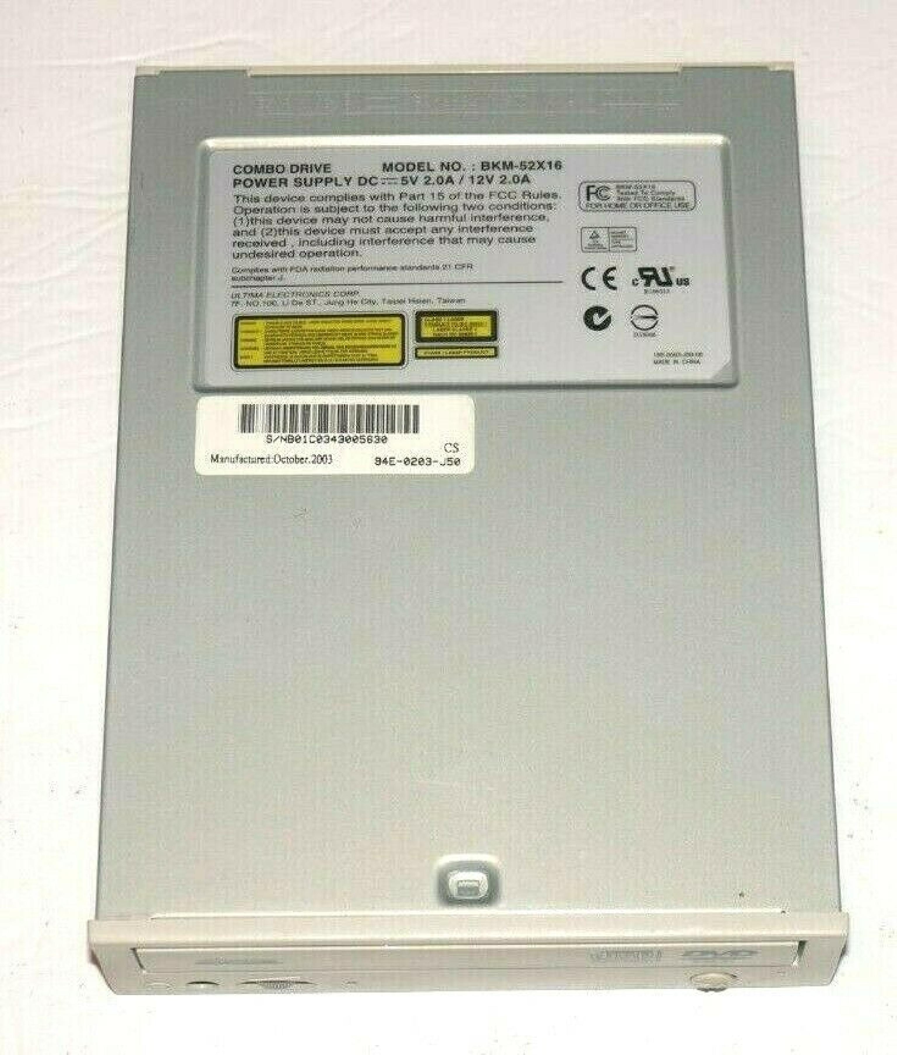 ULTIMA BKM-52X16 BKM-52X16C CD-RW/DVD-ROM IDE DRIVE WITH CREAM BEZEL