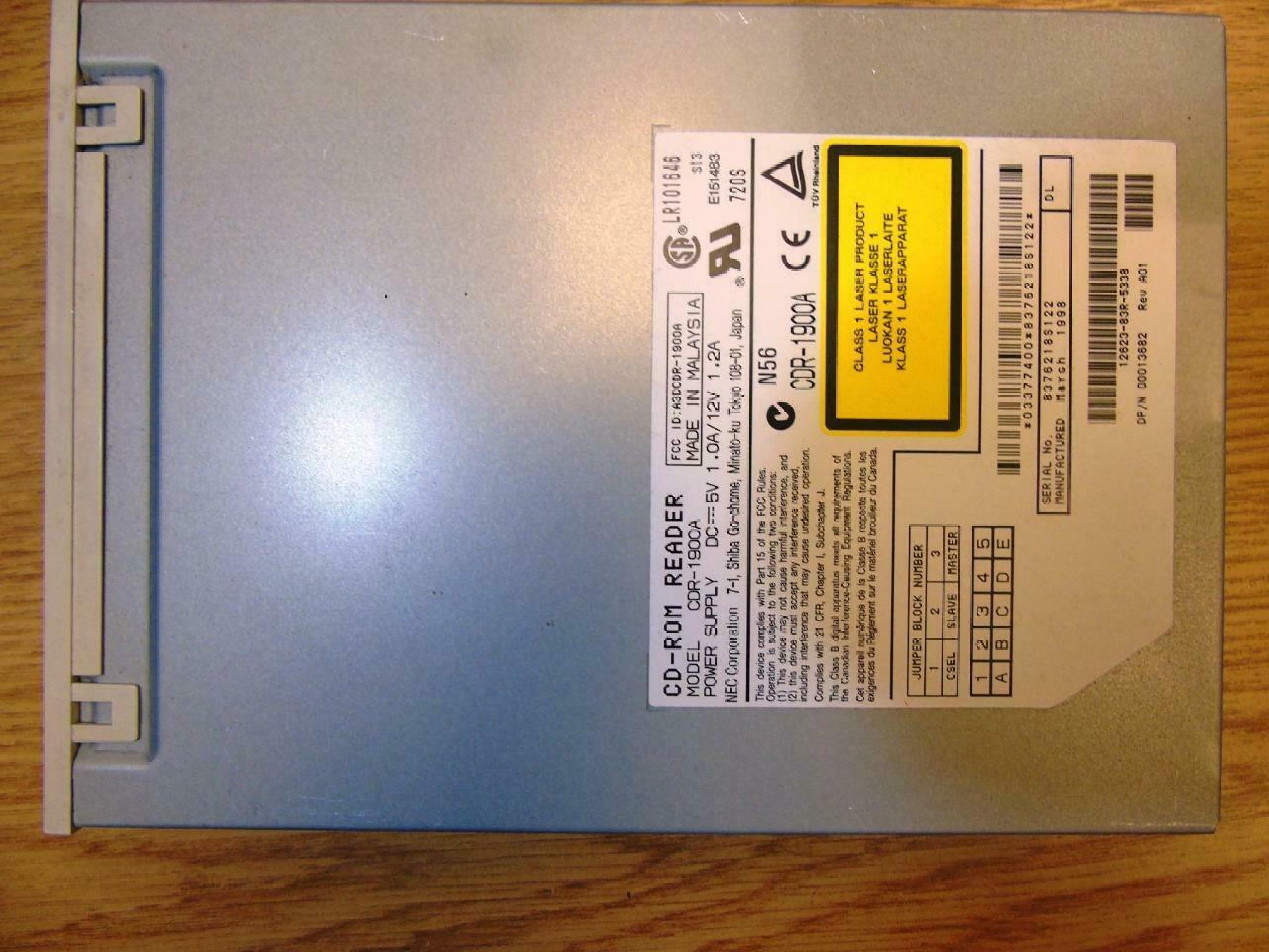 NEC CDR-1900A CDR-1900A 32X IDE INTERNAL CD-ROM DRIVE