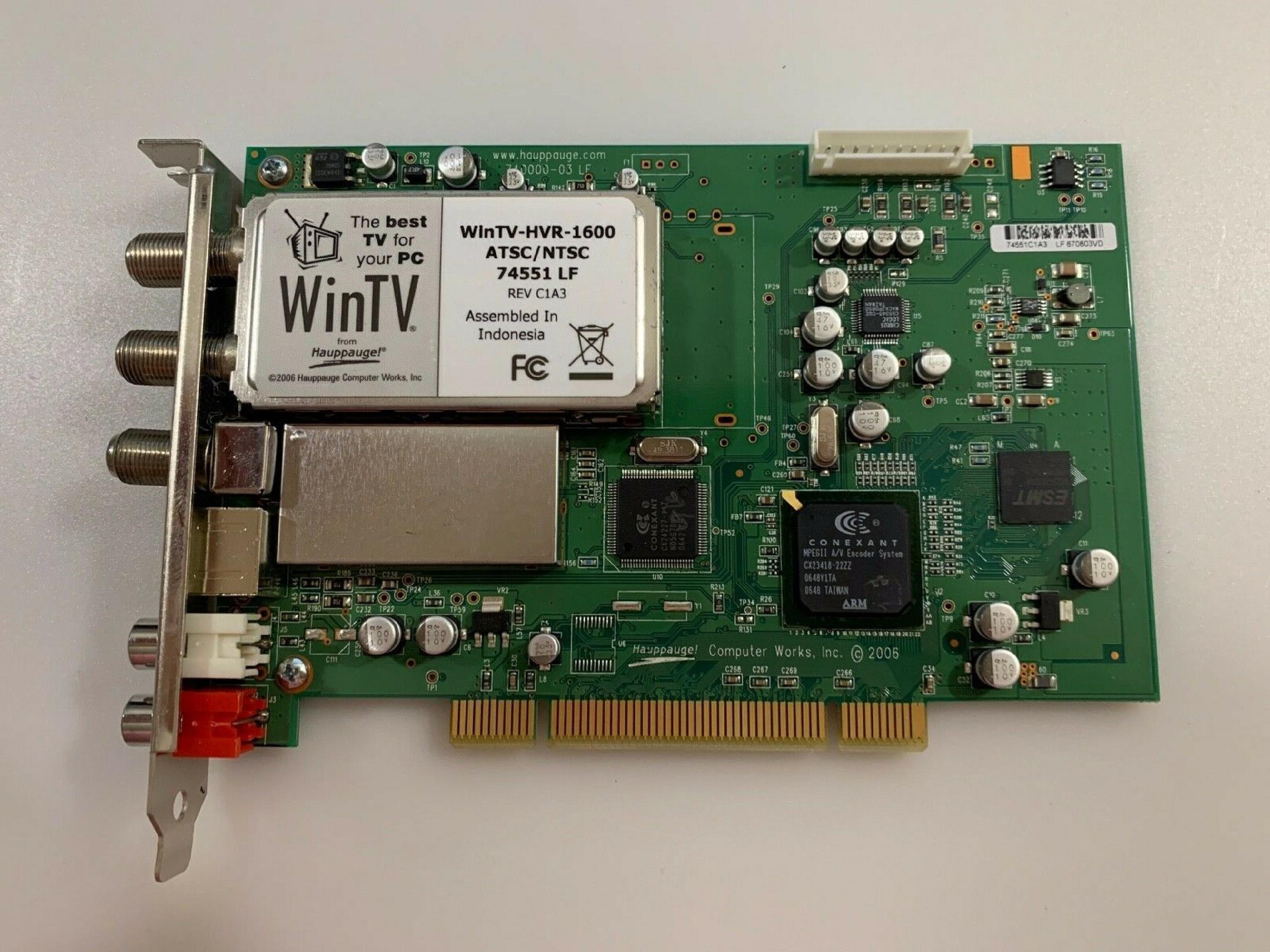 HAUPPAUGE 74551 LF TV TUNER VIDEO CAPTURE CARD LF WINTV-HVR-1600