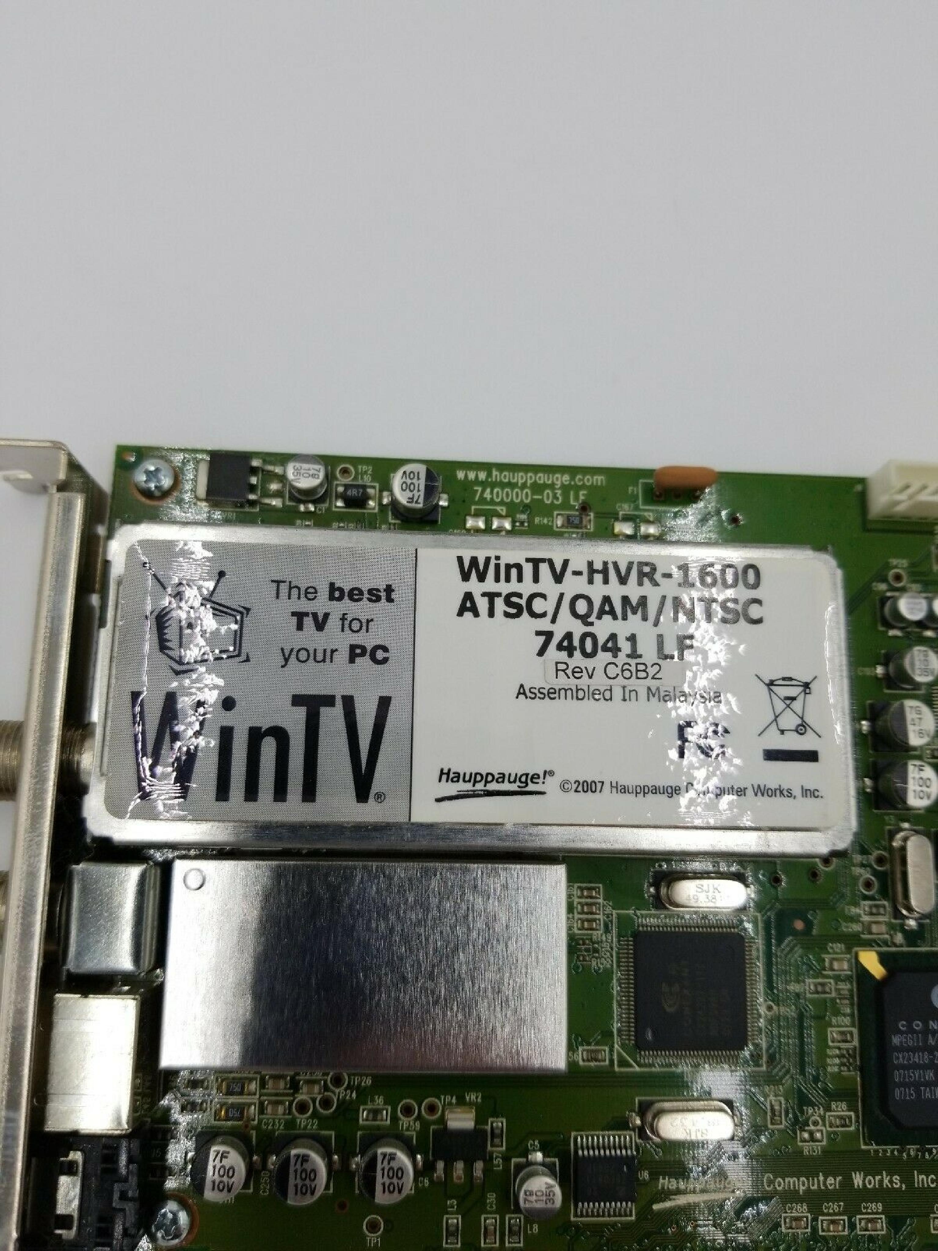 HAUPPAUGE 74551 LF TV TUNER VIDEO CAPTURE CARD LF WINTV-HVR-1600