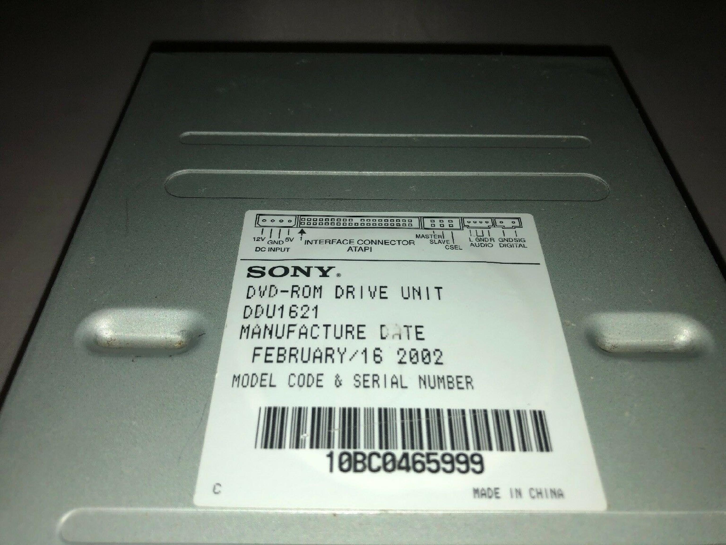 SONY DDU1621 16X DVD / 40X CDROM, IDE (DDU1621) DVD-ROM DRIVE UNIT