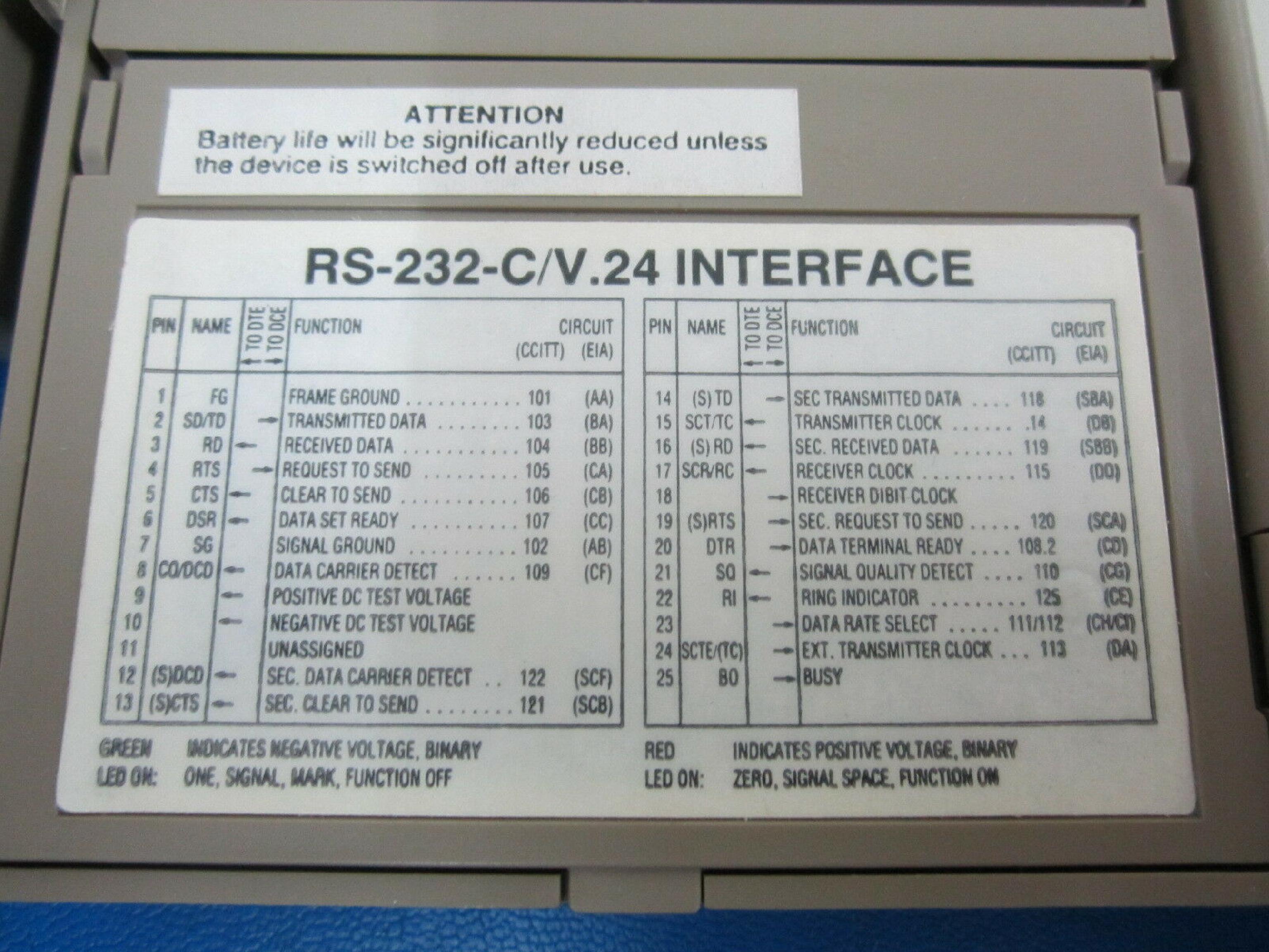 NAVTEL NAVTEL DC2 INTERFACE ANALYZER MODEL DC2 RS-232-C/V.24