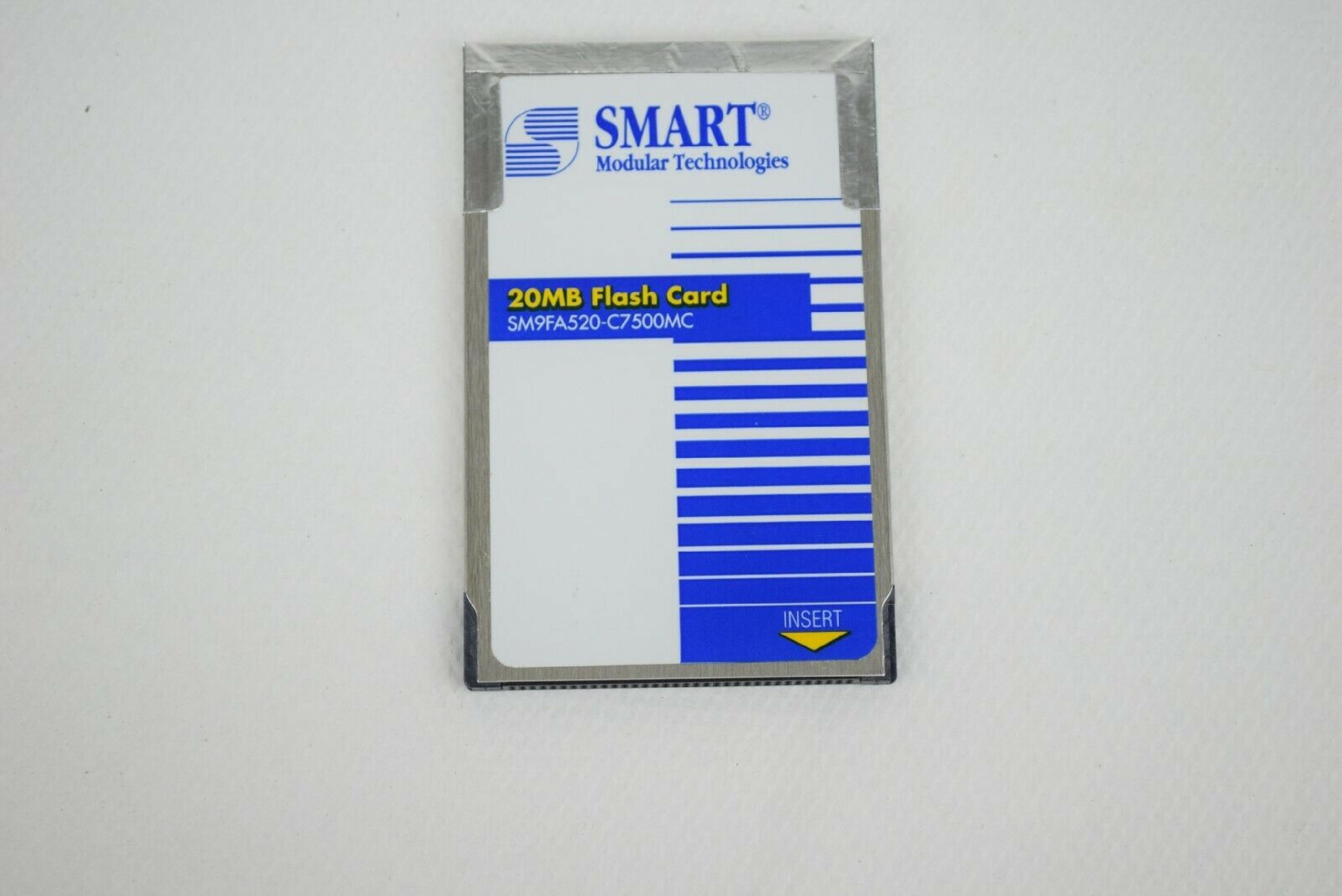 SMART SM9FA520-C7500MC AKK 20MB PCMCIA LINEAR SERIES 2+ FLASH CARD,