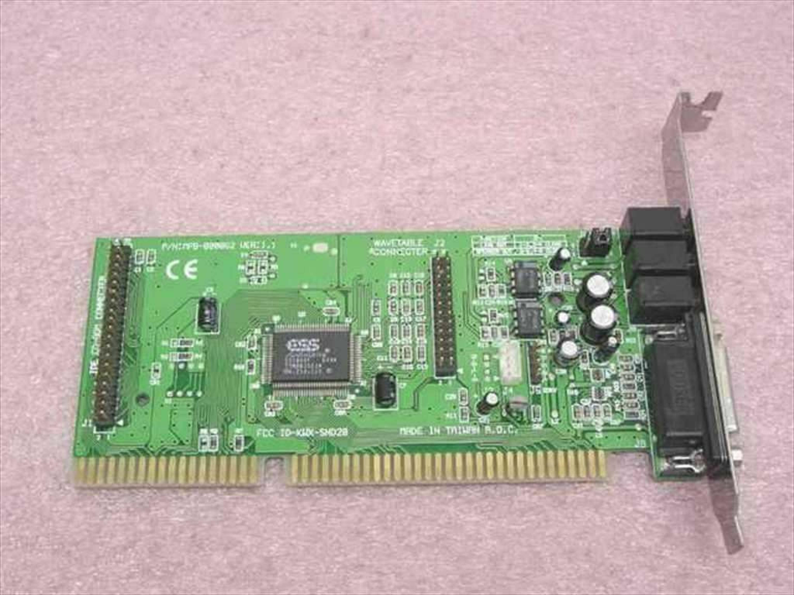 ESS MPB-000062 ISA SOUND CARD WITH GAME PORT VER: 1.10, SOUND CARD ES1868F, KWX-SND20,