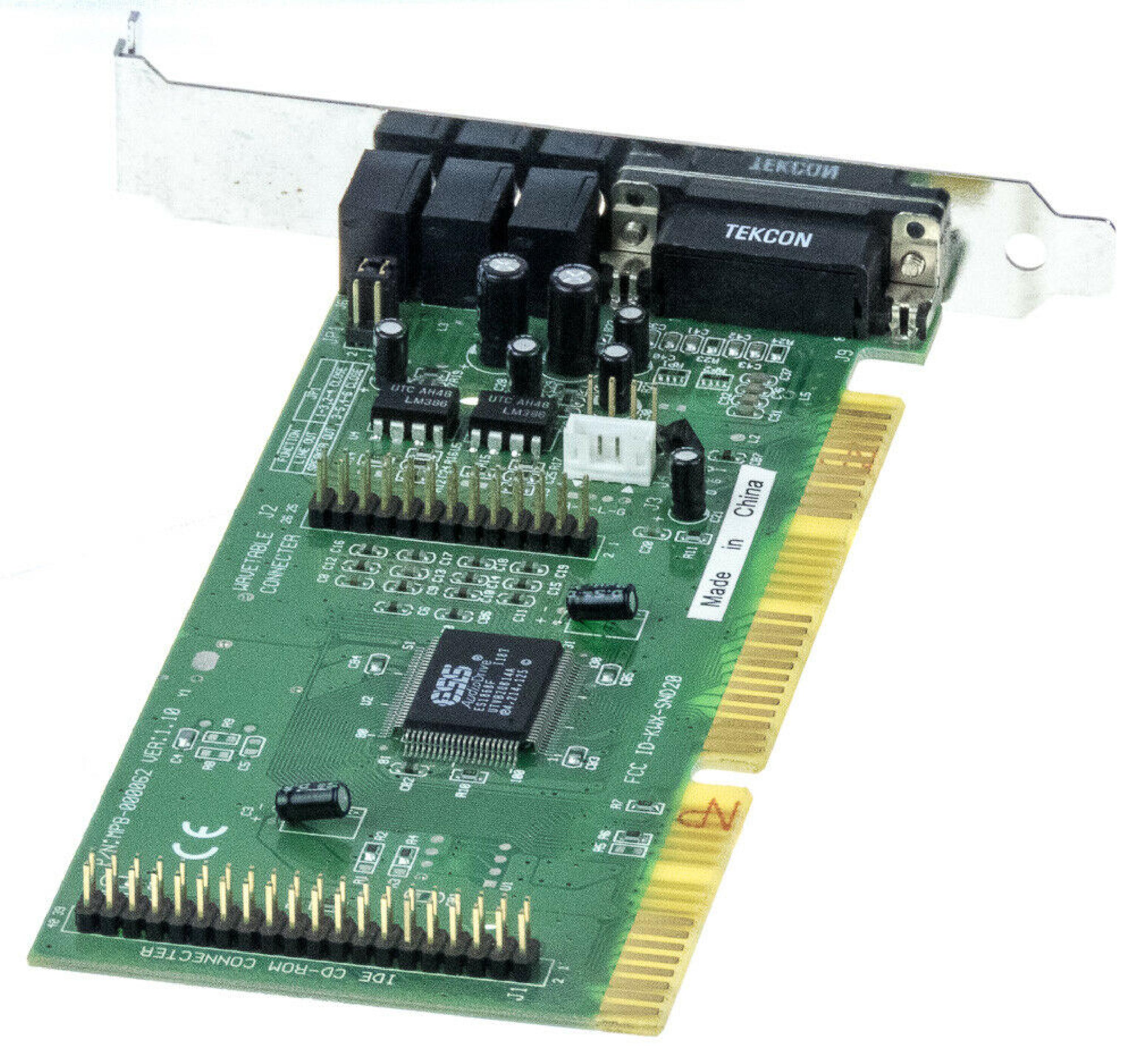 ESS MPB-000062 ISA SOUND CARD WITH GAME PORT VER: 1.10, SOUND CARD ES1868F, KWX-SND20,