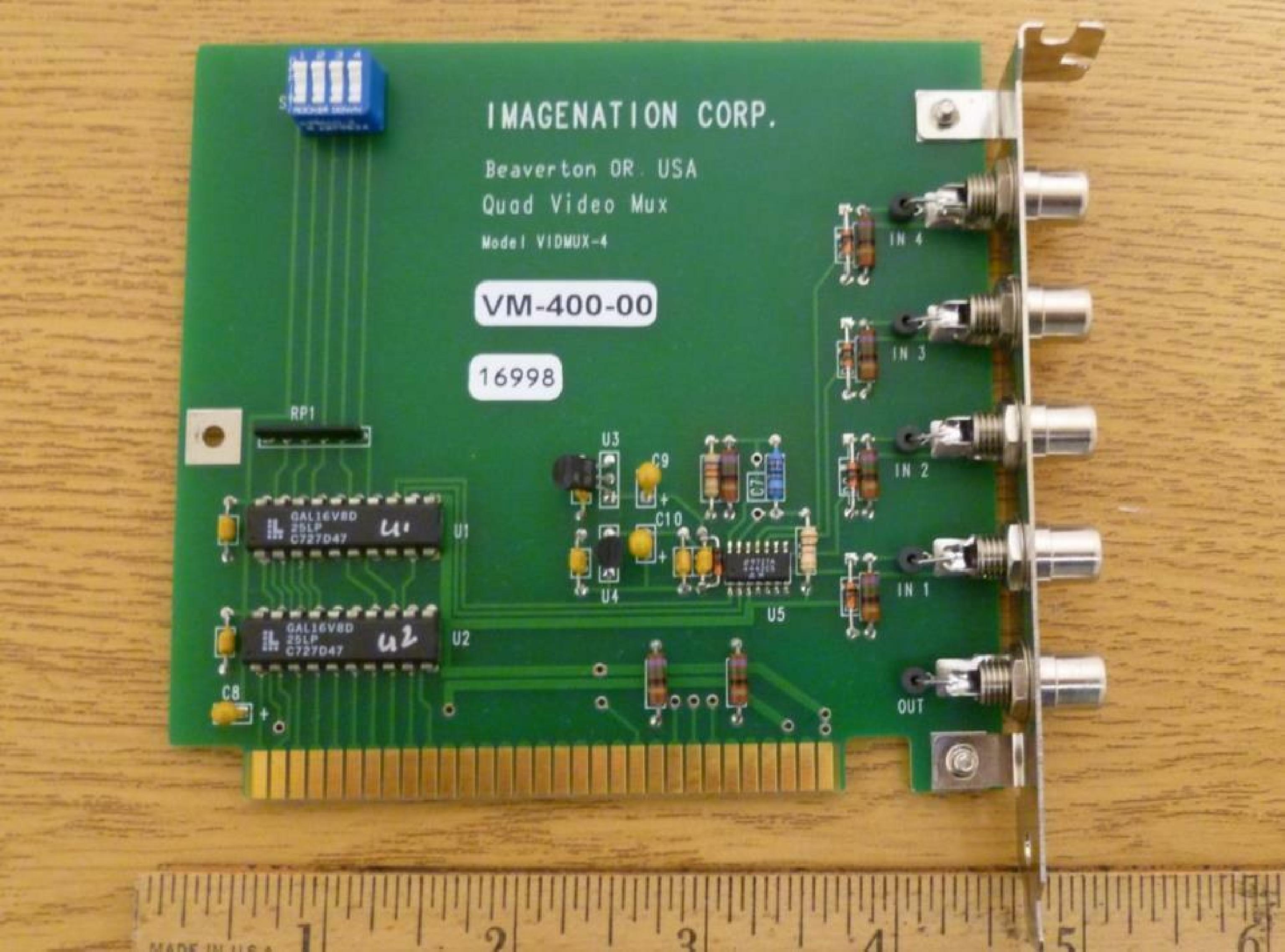 IMAGENATION CORP. VIDMUX-4 IMAGENATION CORP. QUAD VIDEO MUX VIDMUX-4, VM-400-00